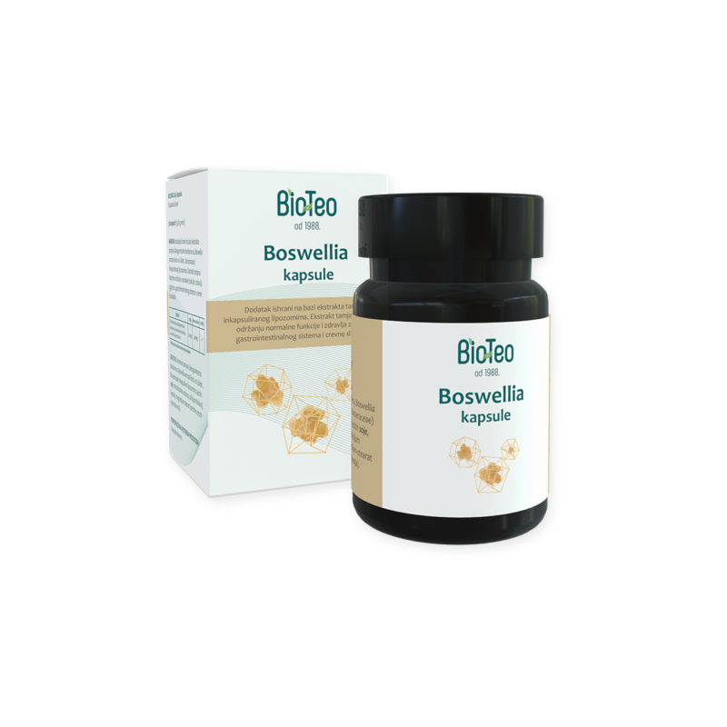 BIOTEO Boswellia kapsule® - dodatak ishrani na bazi ekstrakta tamjana inkapsuliranog lipozomima